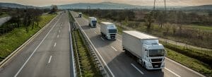Trucks with Smart Eye's AIS Driver Monitoring System om road