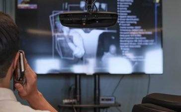 Interior Sensing technology catching driver distraction in vehicle demo