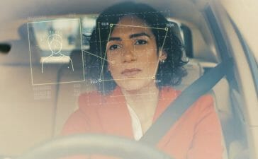 Smart Eye's Driver Monitoring System software used in a car